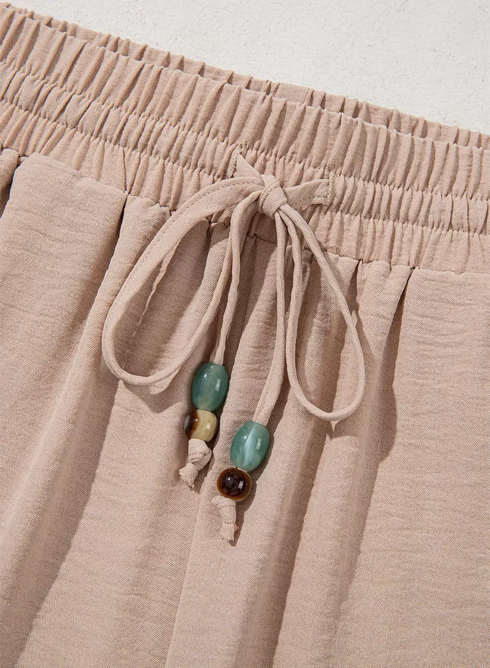 Casual Wide Leg Drawstring Pants, image 3
