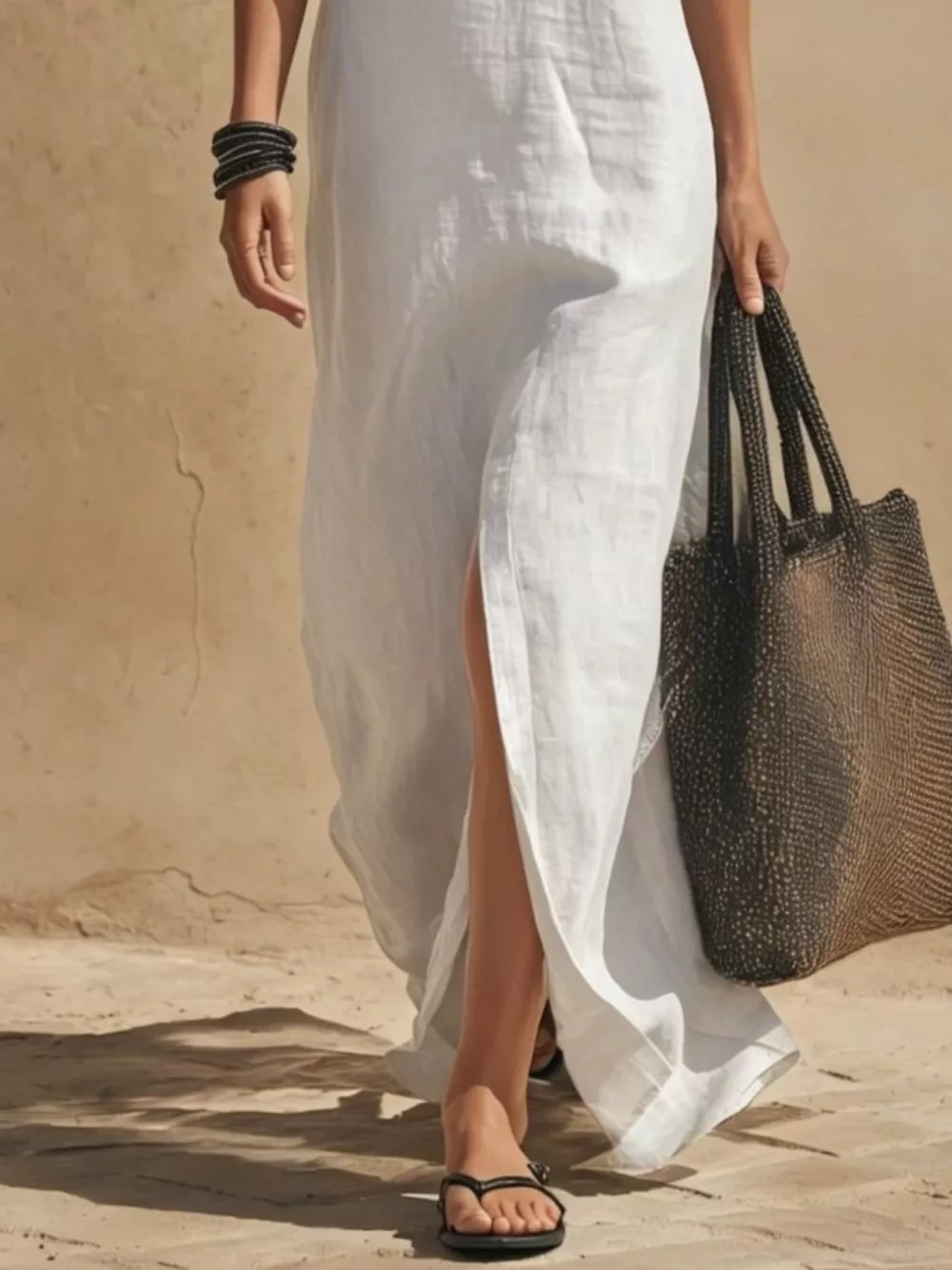 Slit Front Spaghetti Strap Maxi Dress, image 9
