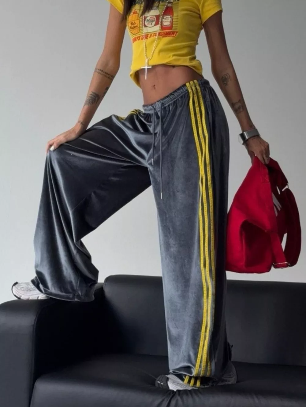 Velvet Wide-Leg Pants, image 24