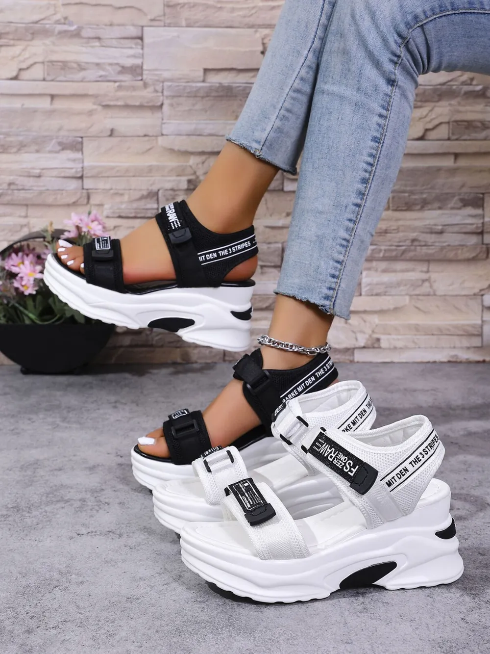 Open Toe Wedge Sandals, image 3