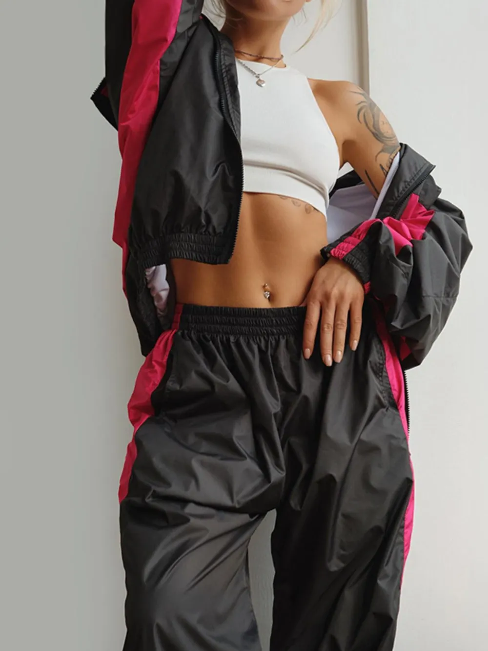 Zip Up Long Sleeve Top and Pants Set, image 15