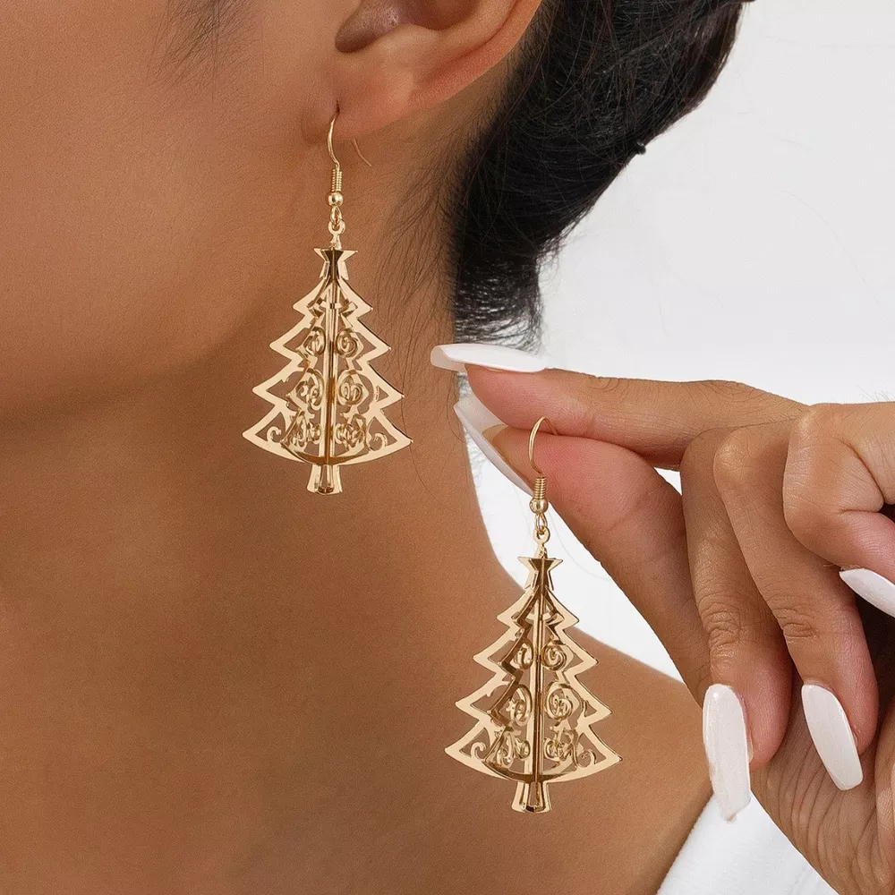 Christmas Tree Dangle Earrings, image 6
