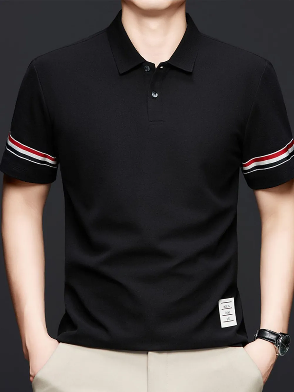 Men's Plus Size Button Detail Short Sleeve Polo
