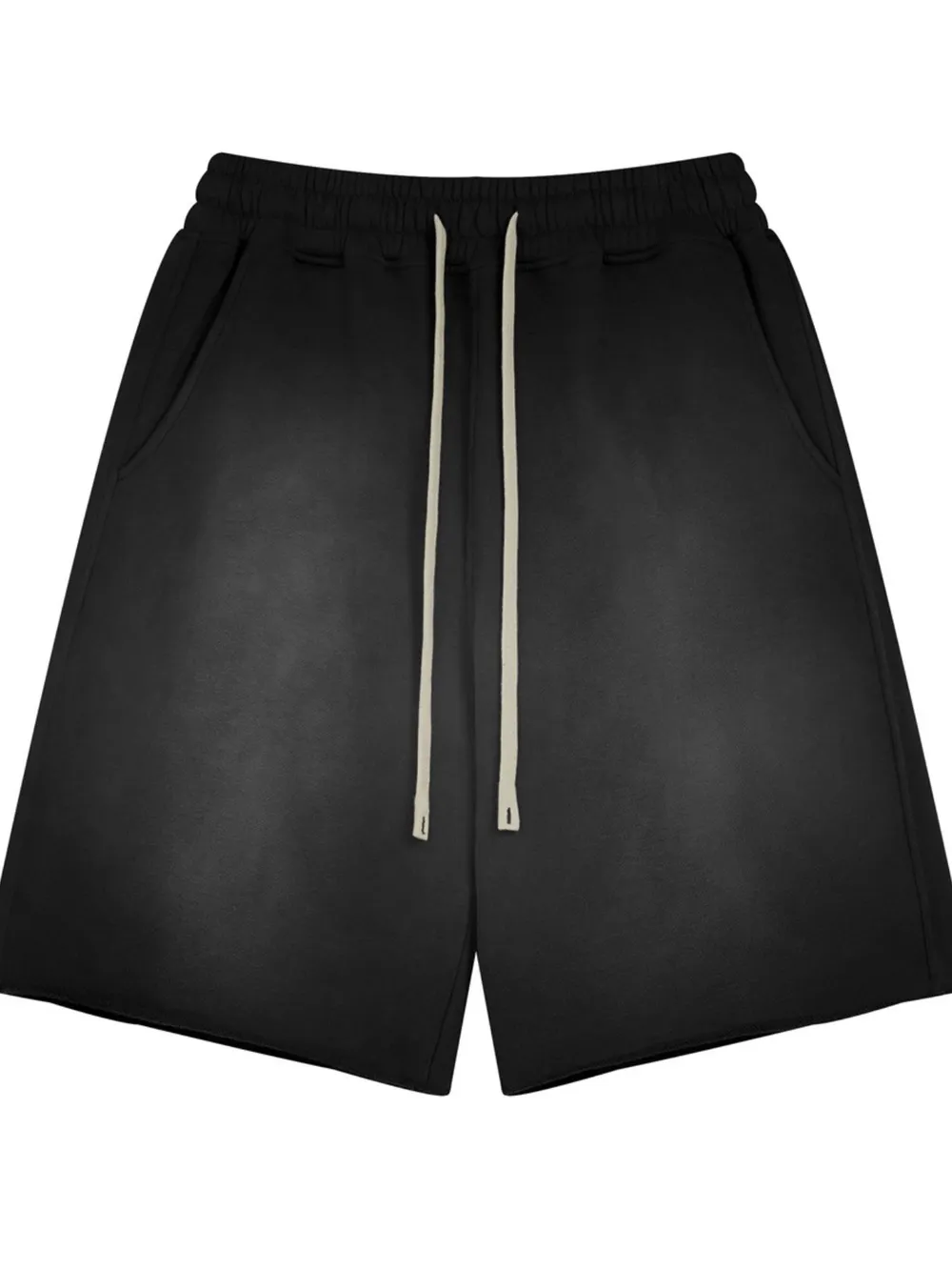 Men's Raw Edge Drawstring Casual Shorts