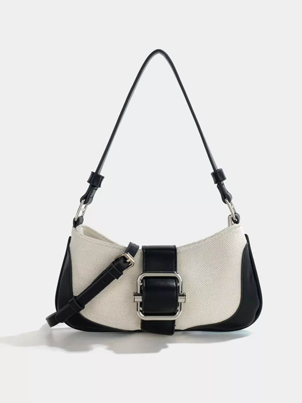 Buckle Accent Shoulder Bag