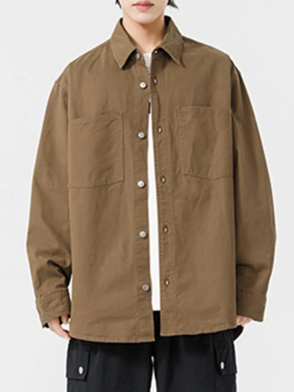 Men's Button Up Long Sleeve Shirt, image 3