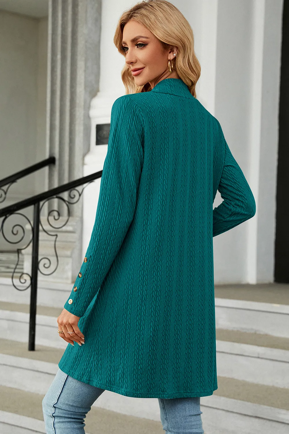 Open Front Long Sleeve Cardigan, image 3