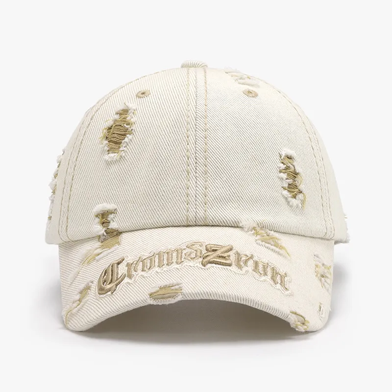 Distressed Letter Embroidered Baseball Cap, image 3