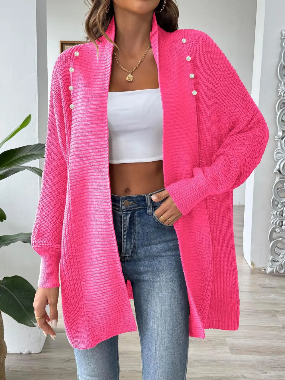 Open Front Long Sleeve Cardigan, image 4