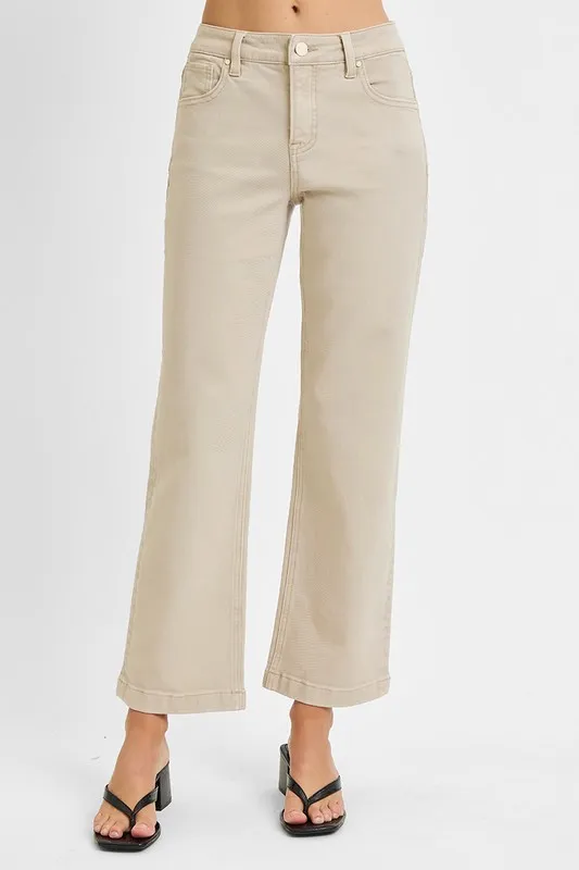 Full Size Tummy Control Mid Rise Ankle Straight Jeans Plus Size, image 3