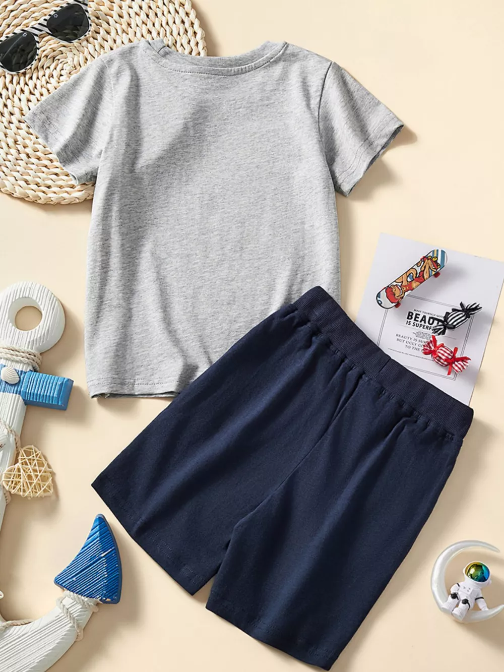 Children's Graphic Short Sleeve Tee and Shorts Set, image 2