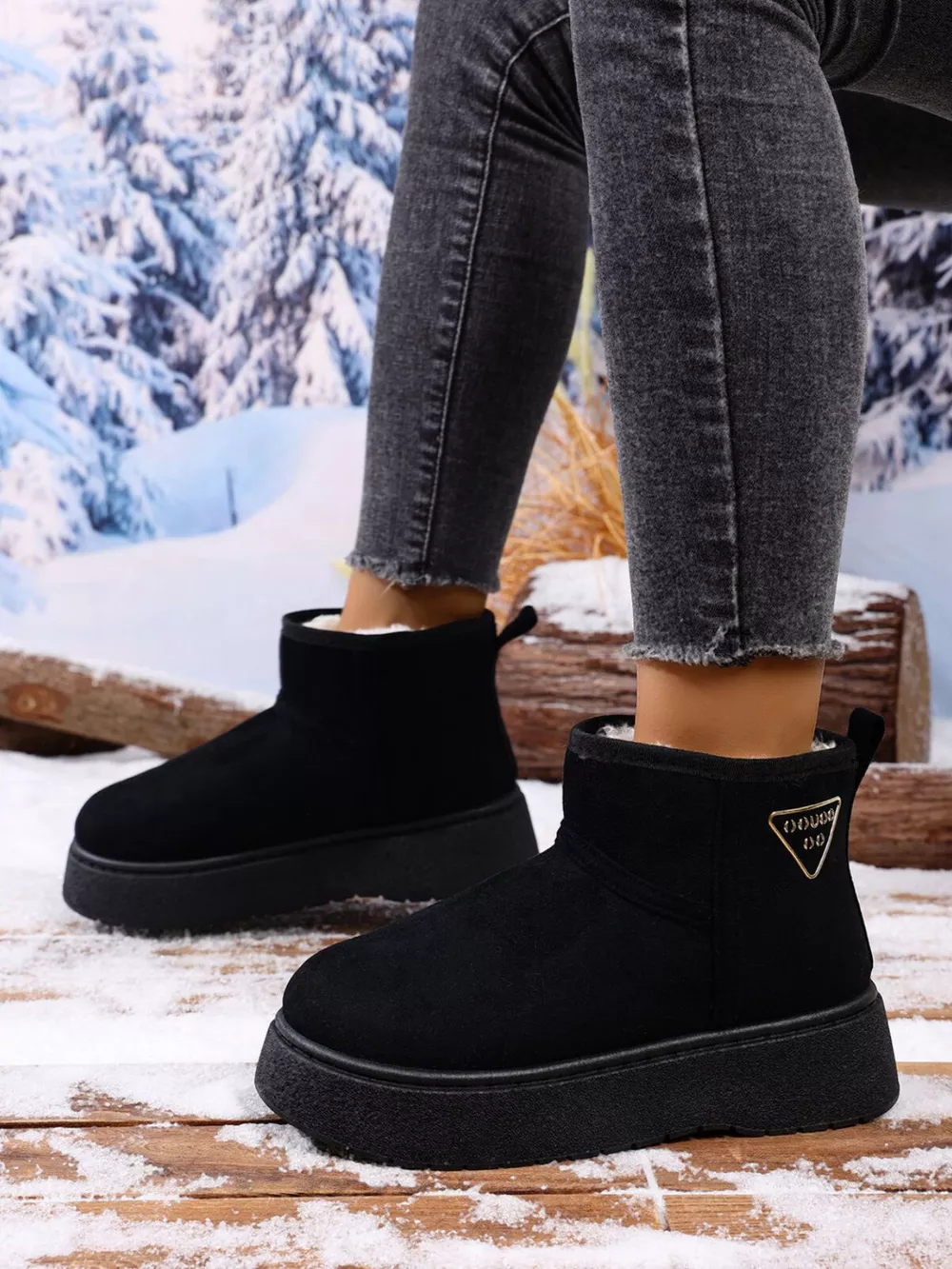 Round Toe Platform Boots, image 2