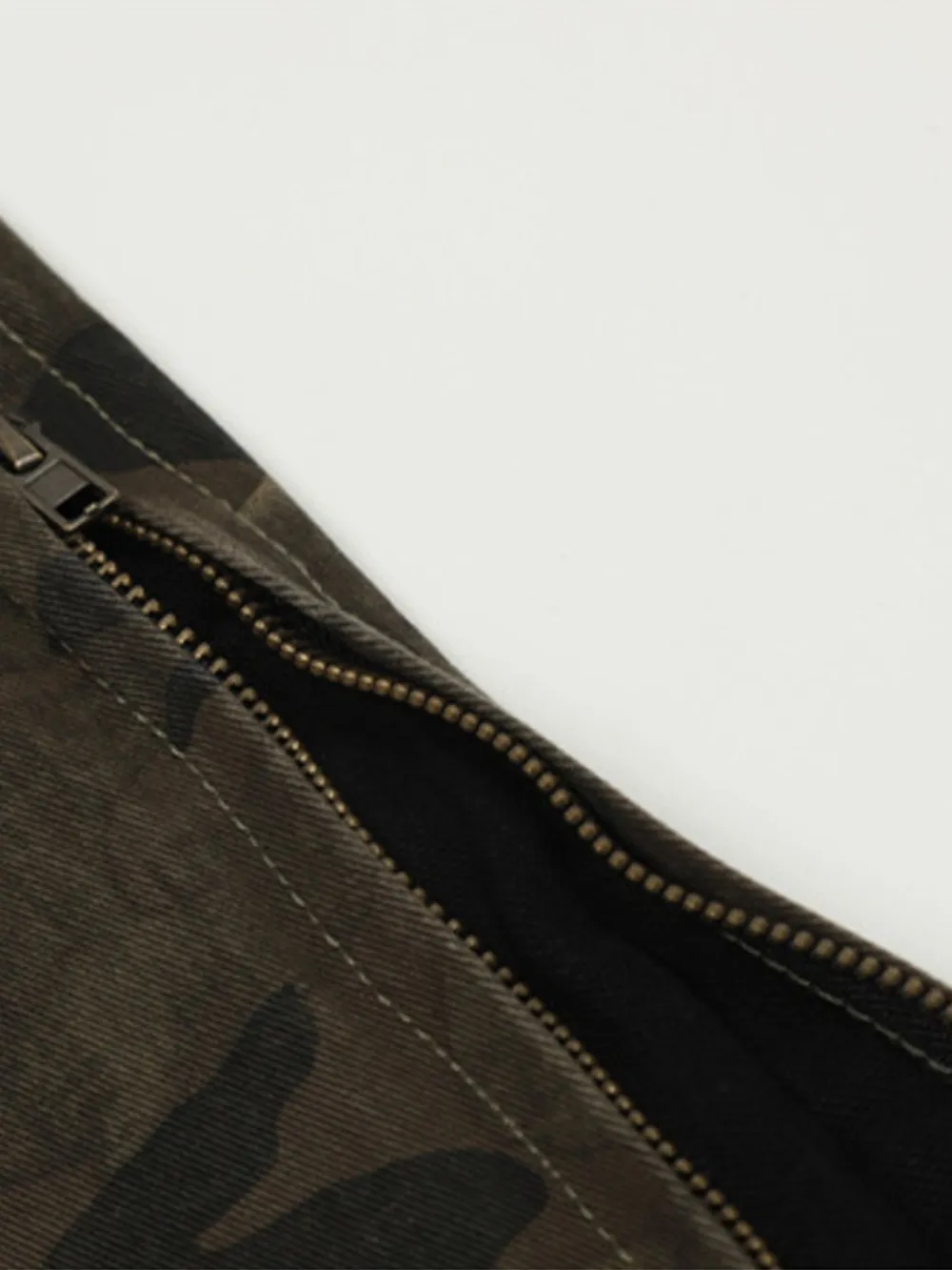 Men's Camo Wide Leg Denim Jeans, image 7