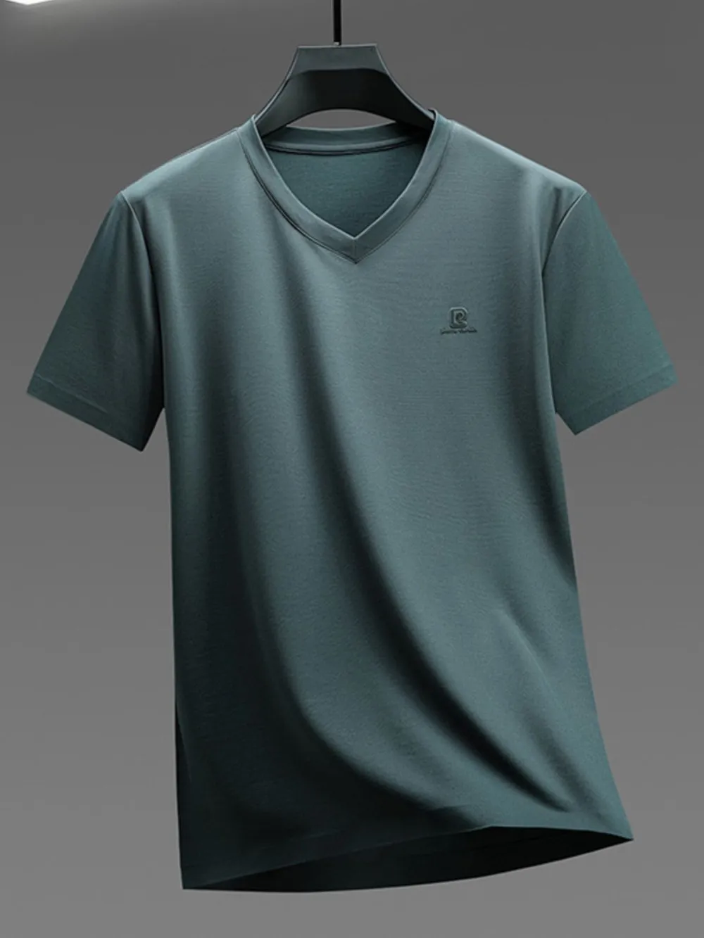 Men's Plus Size V-Neck Short Sleeve T-Shirt, image 7