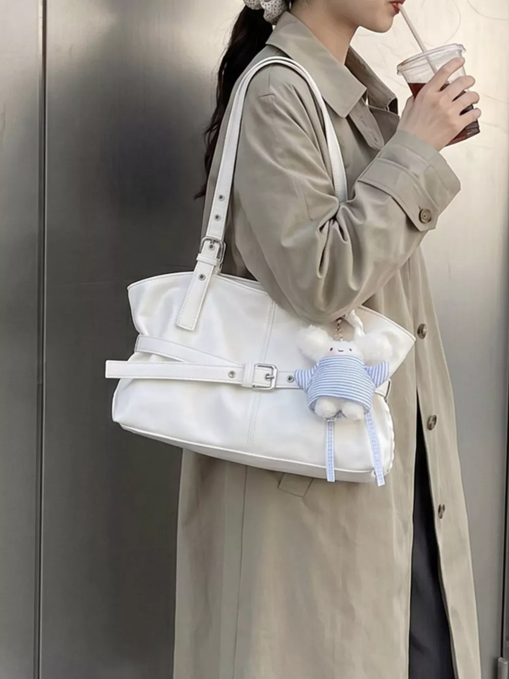 Buckle Decor Shoulder Bag, image 2