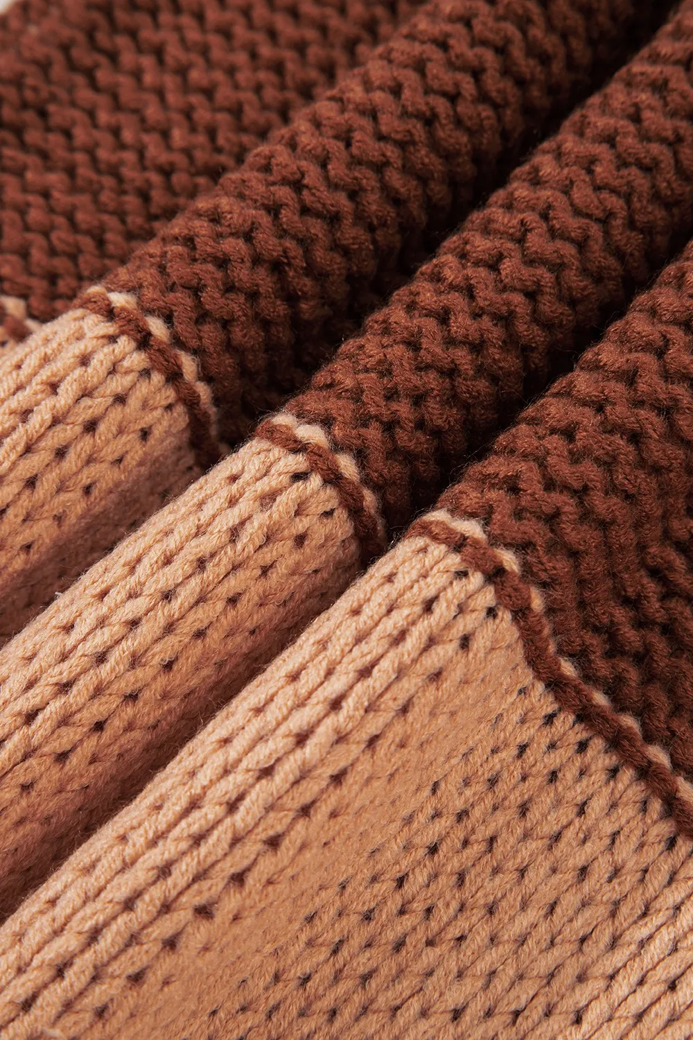 Colorblock Striped Round Neck Sweater, image 3