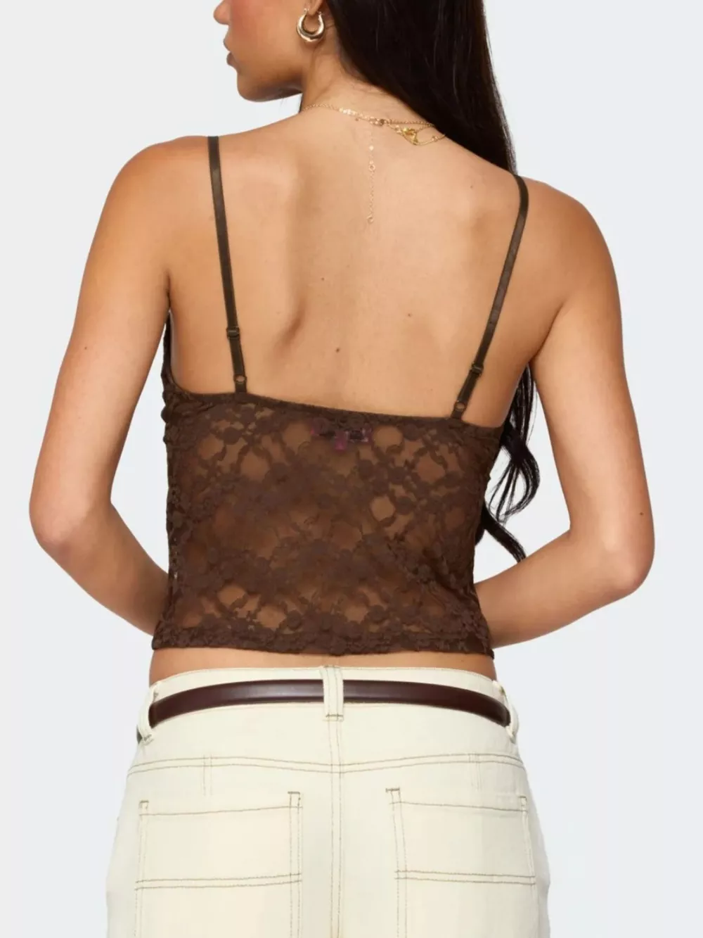 Lace Adjustable Strap Cami, image 3
