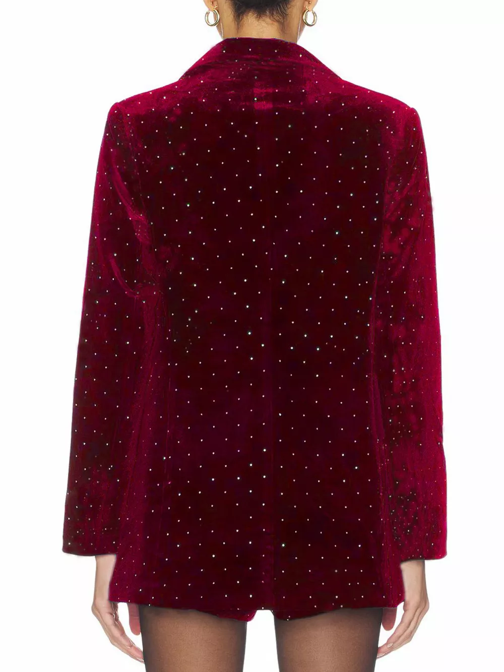 Rhinestone Embellished Single-Breasted Blazer, image 4