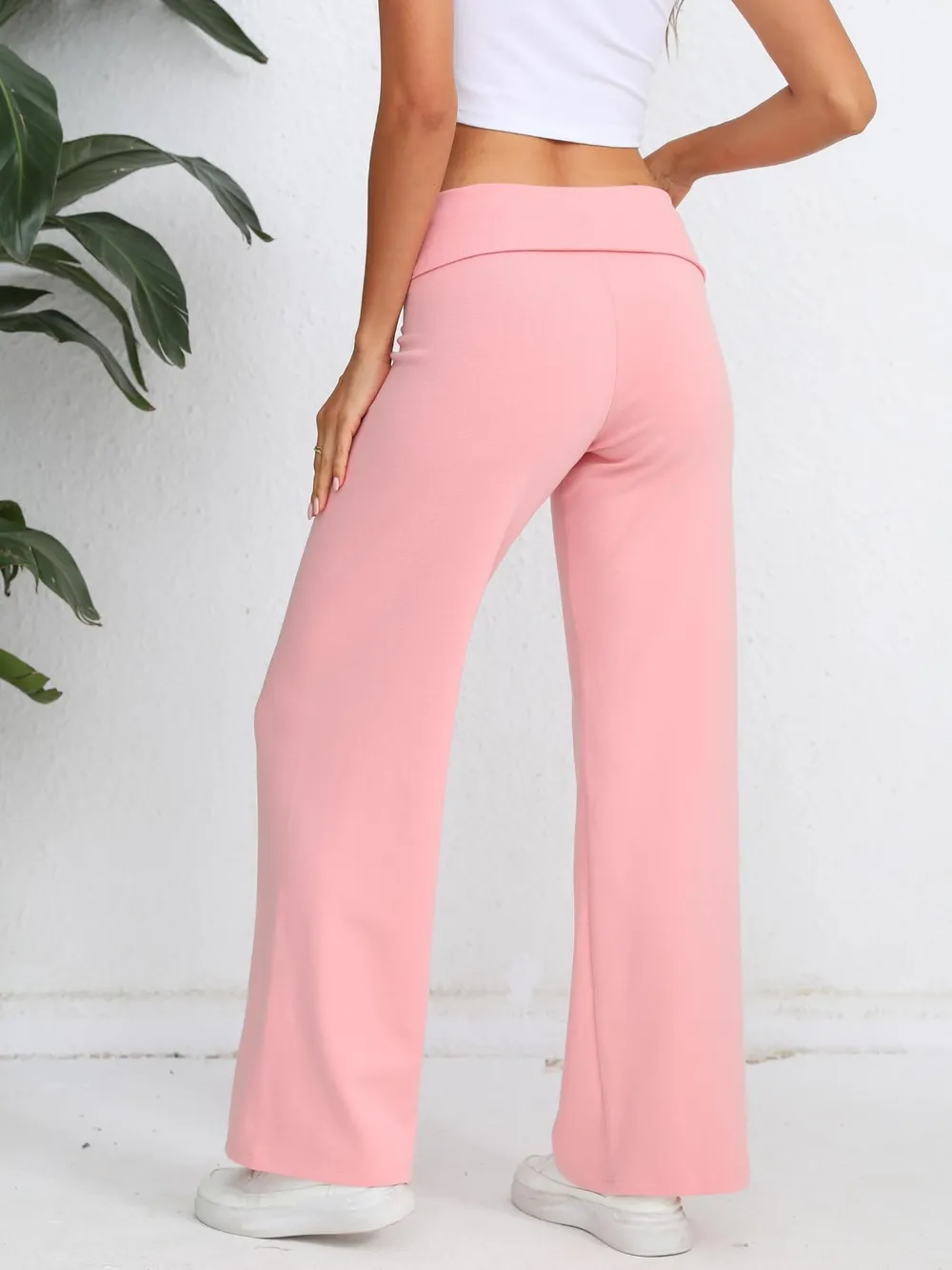 Elastic Waist Wide Leg Pants, image 12