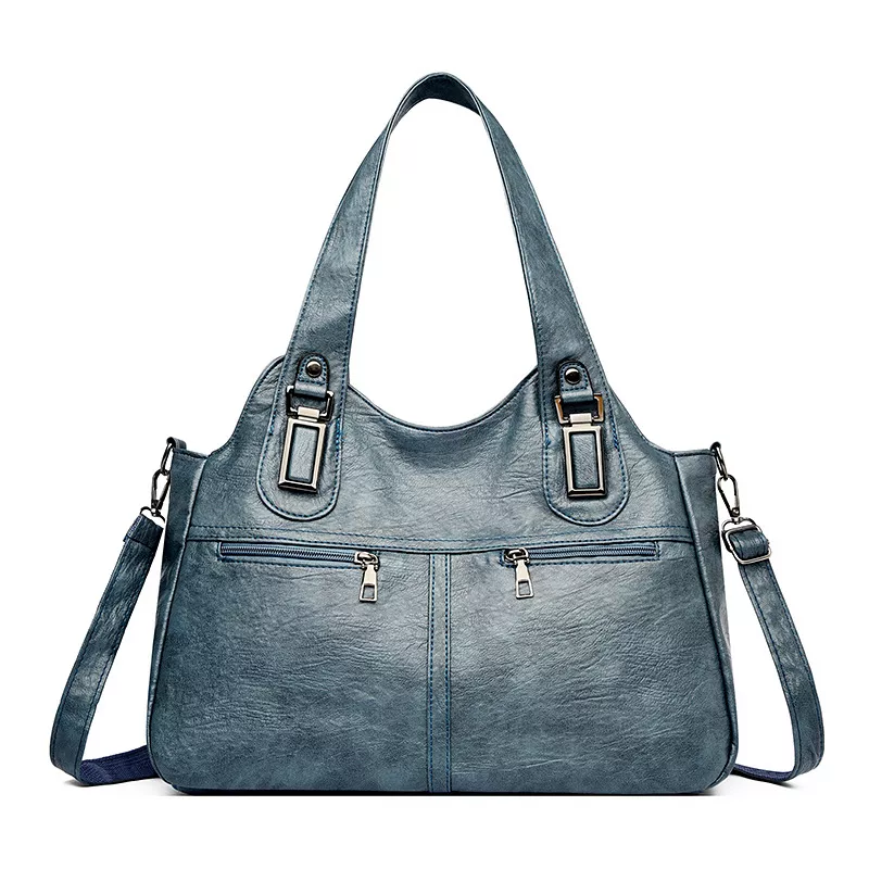 Vintage Style PU Leather Large Handbag, image 3