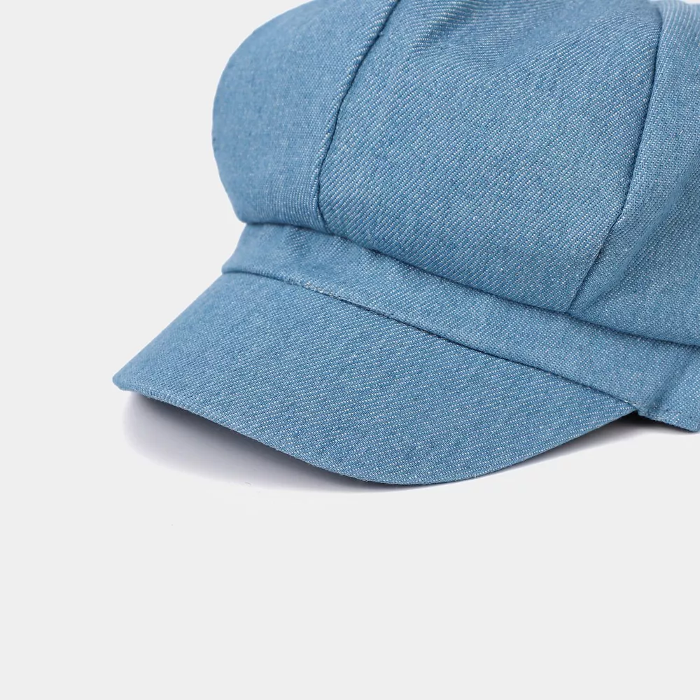 Vintage Style Denim Newsboy Hat, image 5