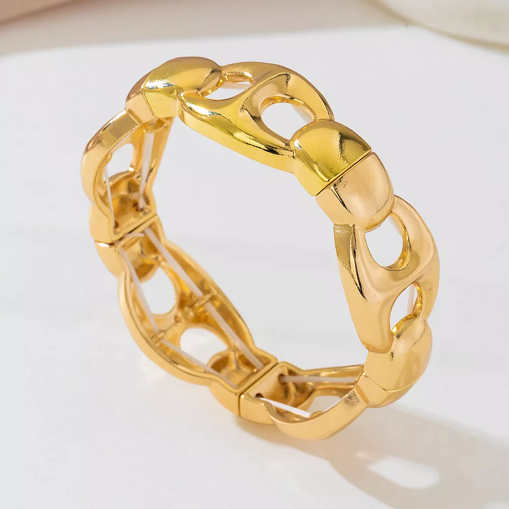 18K Gold-Plated Chain Link Bracelet, image 4