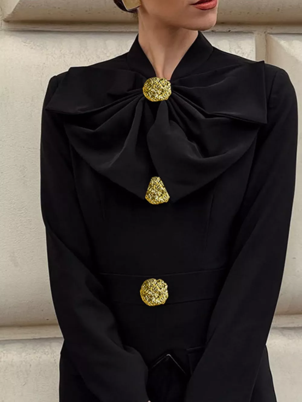 Ruched Long Sleeve Midi Dress, image 7