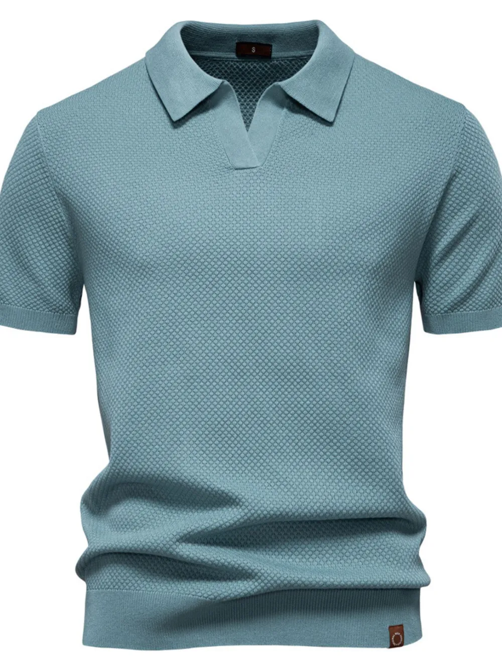 Men's Classic Textured Short Sleeve Polo Shirt, image 11