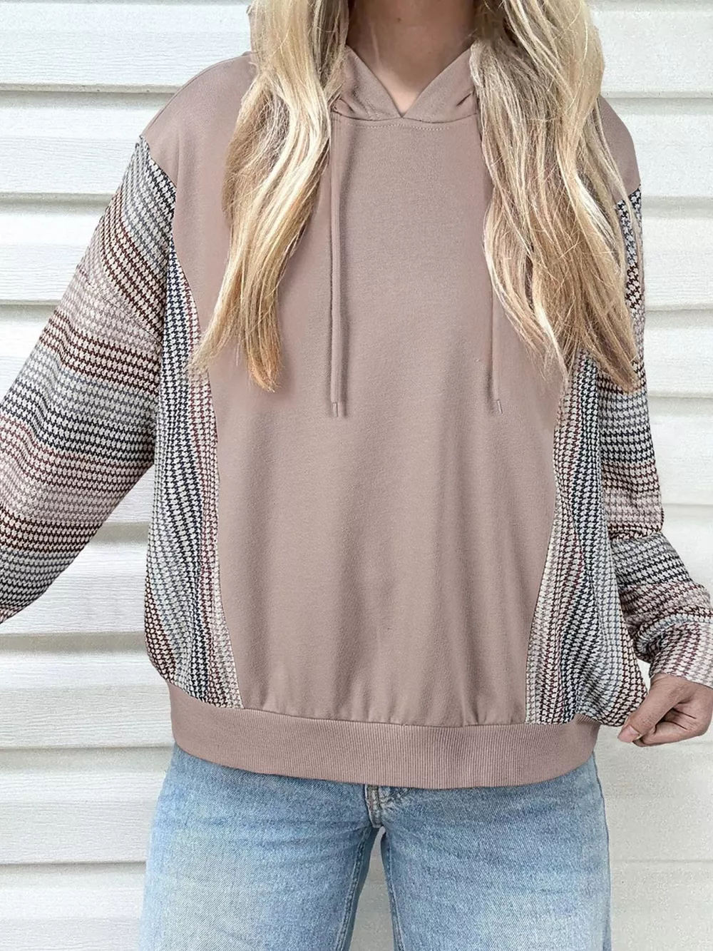 Colorblock Patchwork Baggy Hoodie