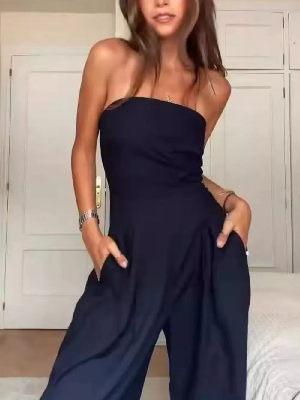 Strapless Wide Leg Jumpsuit, image 8
