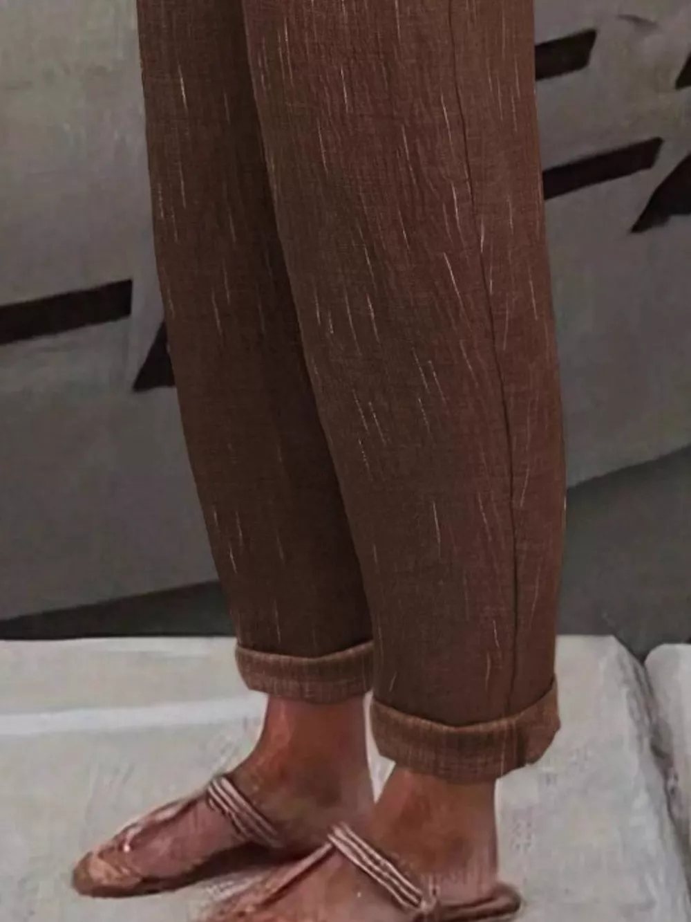 Loose Fit Cropped Pants, image 6