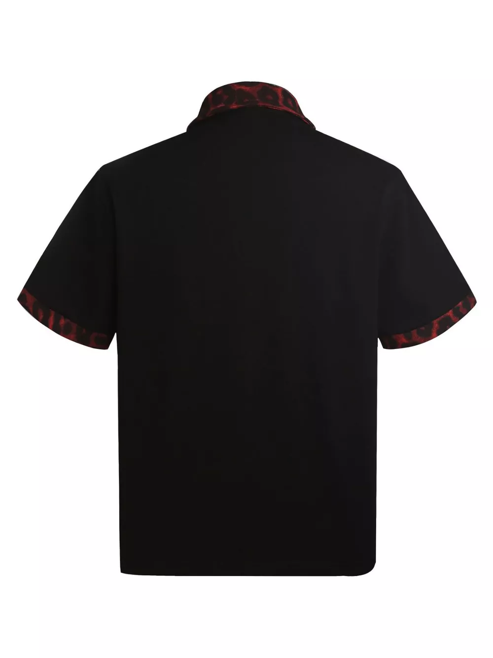Men's Graphic Leopard Collar Short Sleeve Polo, image 2