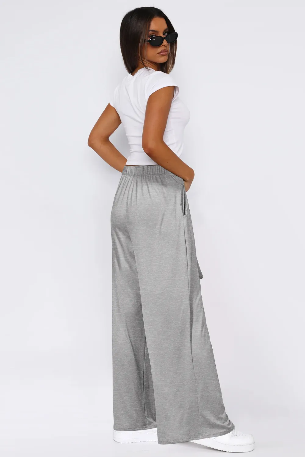 Tied Pocketed Wide Leg Pants, image 4