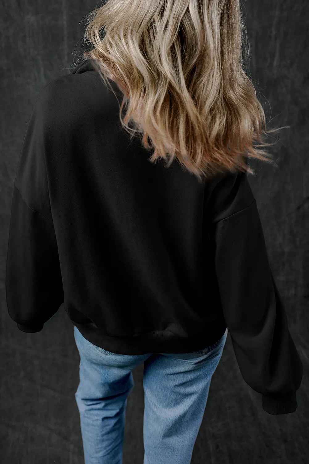 Half Zip Long Sleeve Sweatshirt, image 4
