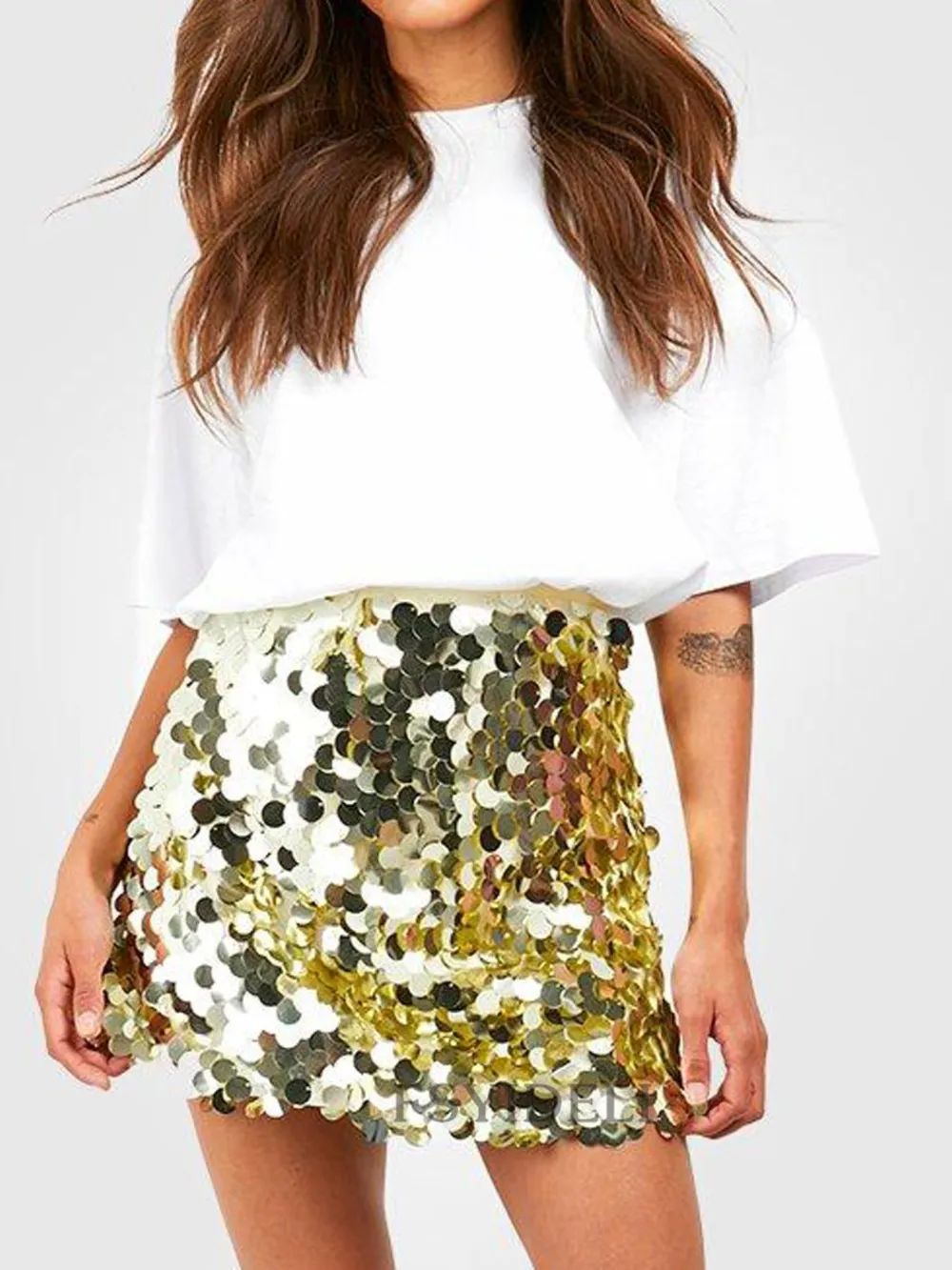 Sequin Mini Skirt, image 2