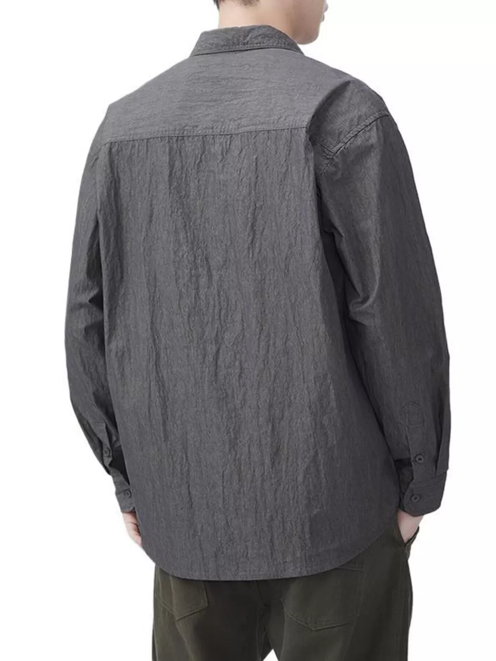 Men's Plus Size Button Up Long Sleeve Shirt, image 4