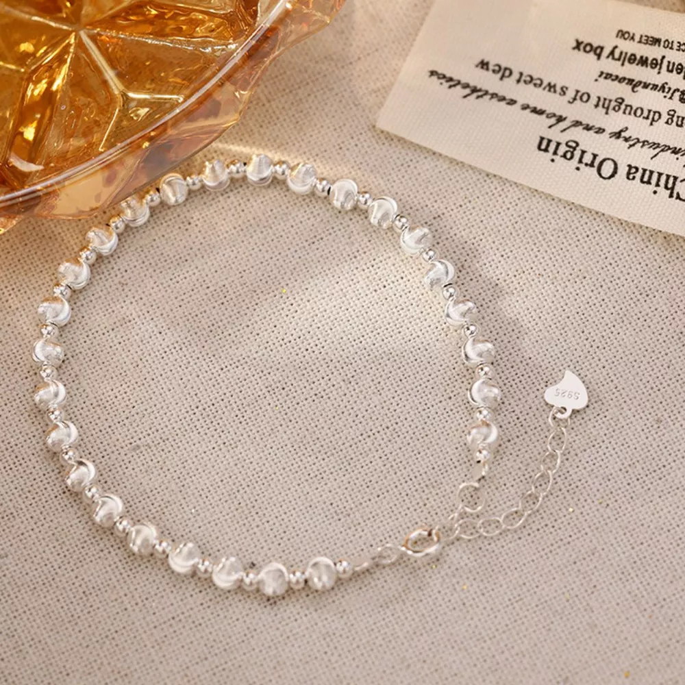 925 Sterling Silver Beaded Bracelet, image 7