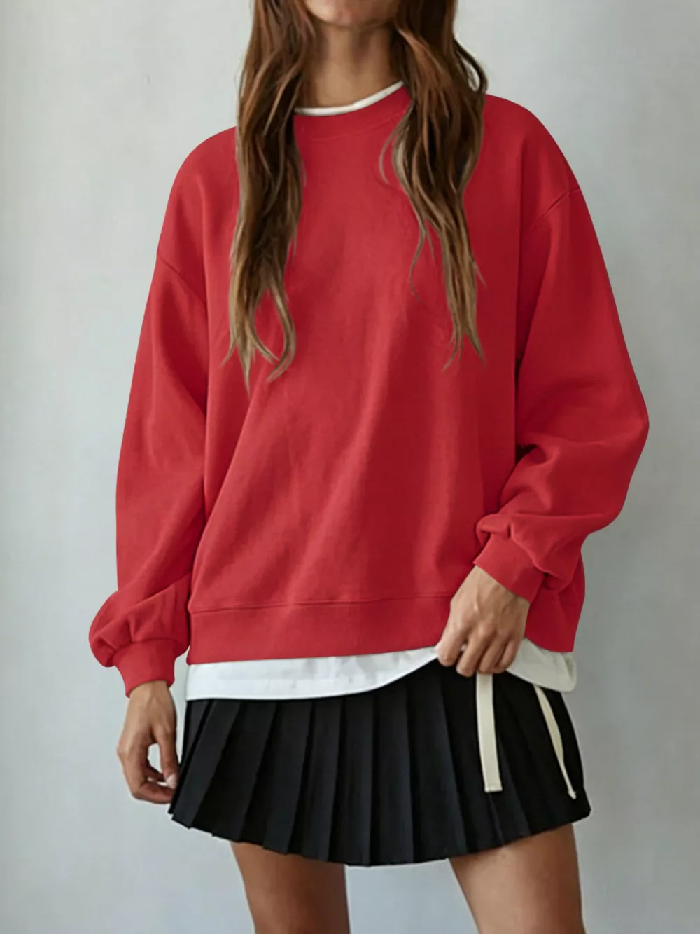 Oversized Crew Neck Sweatshirt, image 4