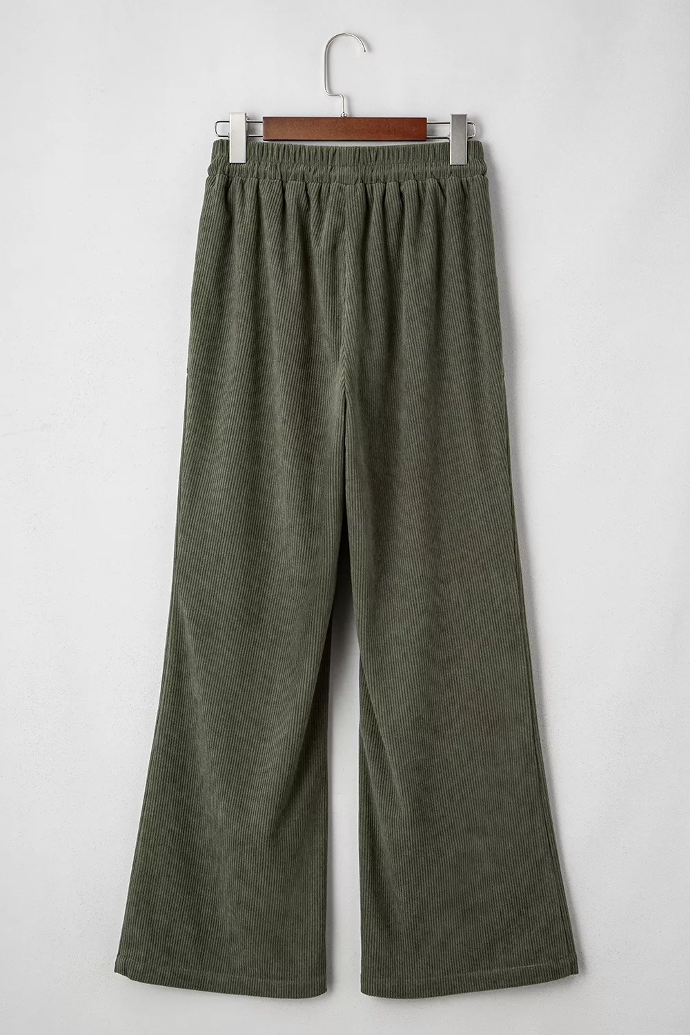 Drawstring Corduroy Wide Leg Pants, image 6
