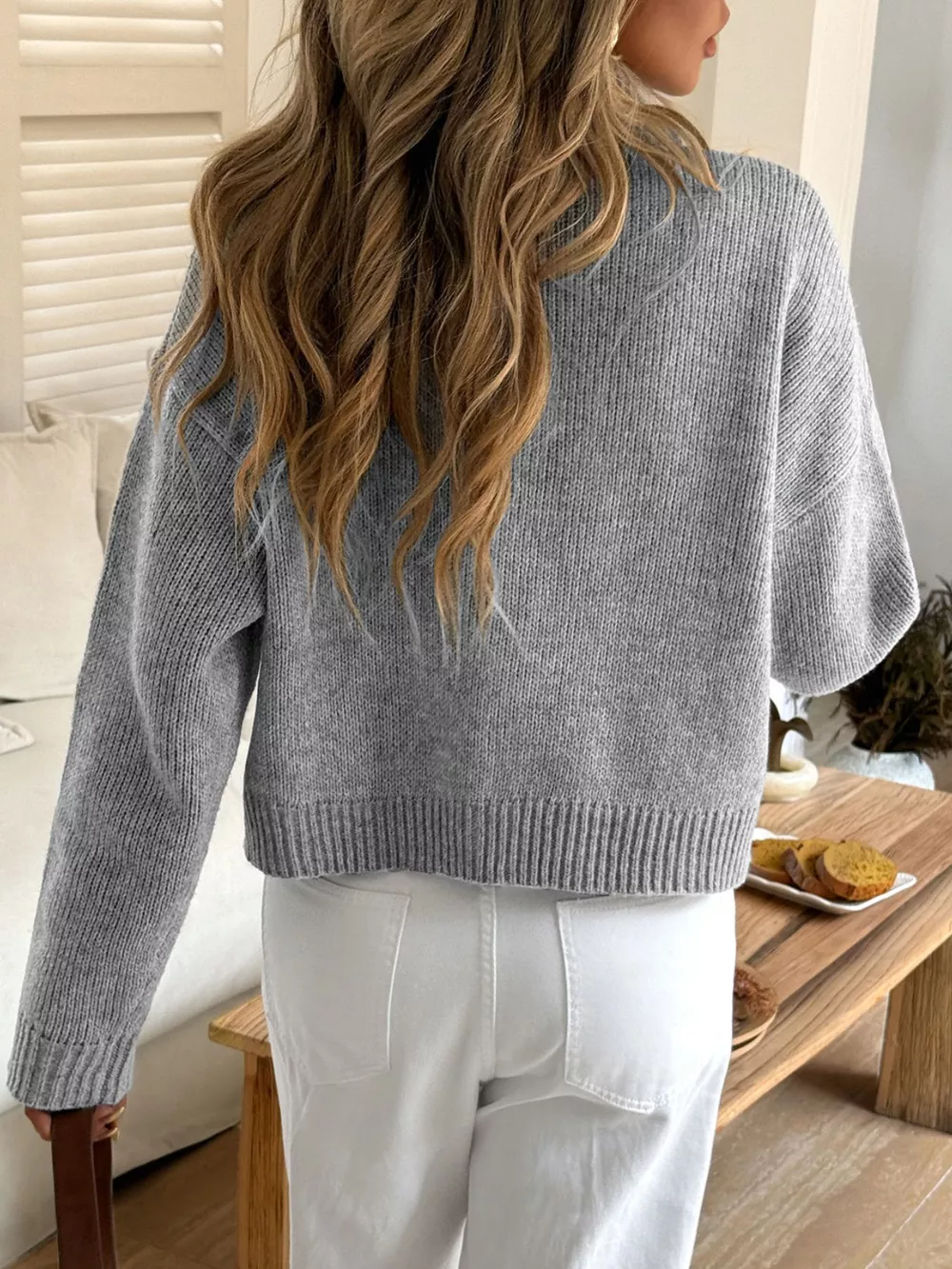 Button-Down Knit Cardigan, image 3