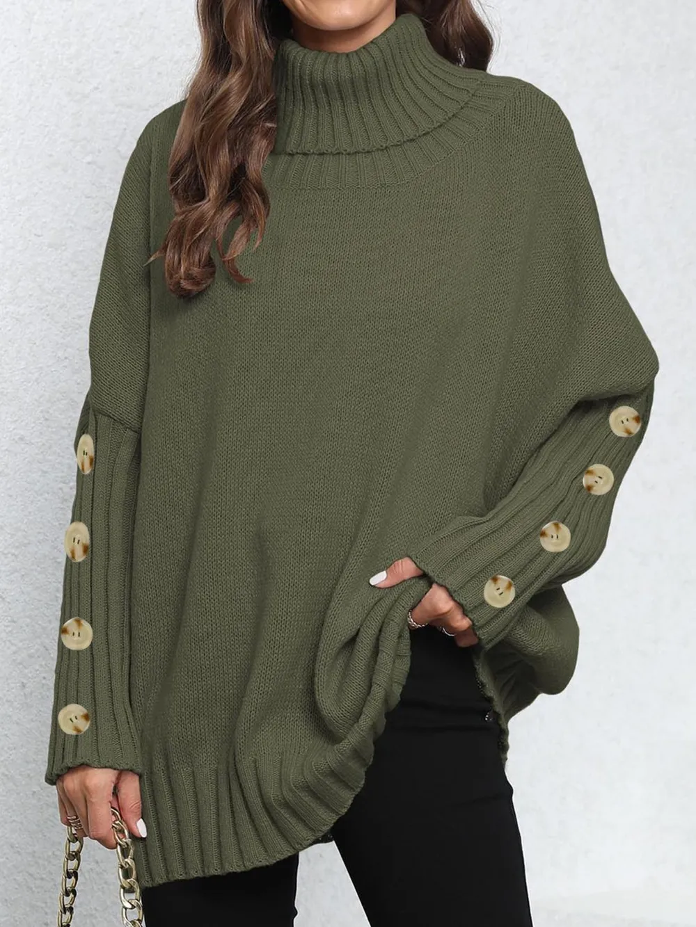 Turtleneck Long Sleeve Sweater, image 16