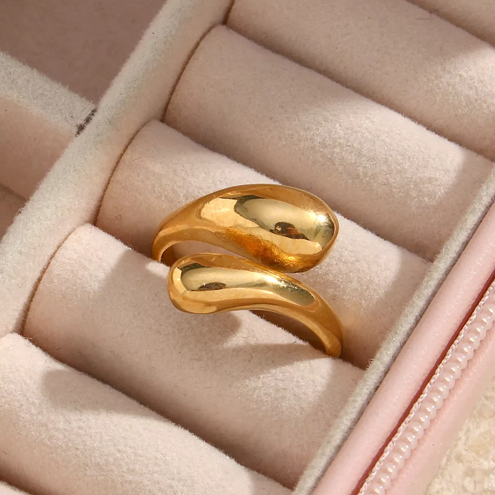 18K Gold-Plated Bypass Ring, image 9
