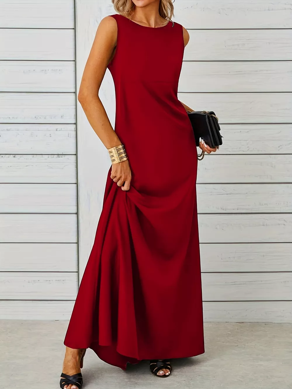 Sleeveless Flowy Maxi Dress, image 9