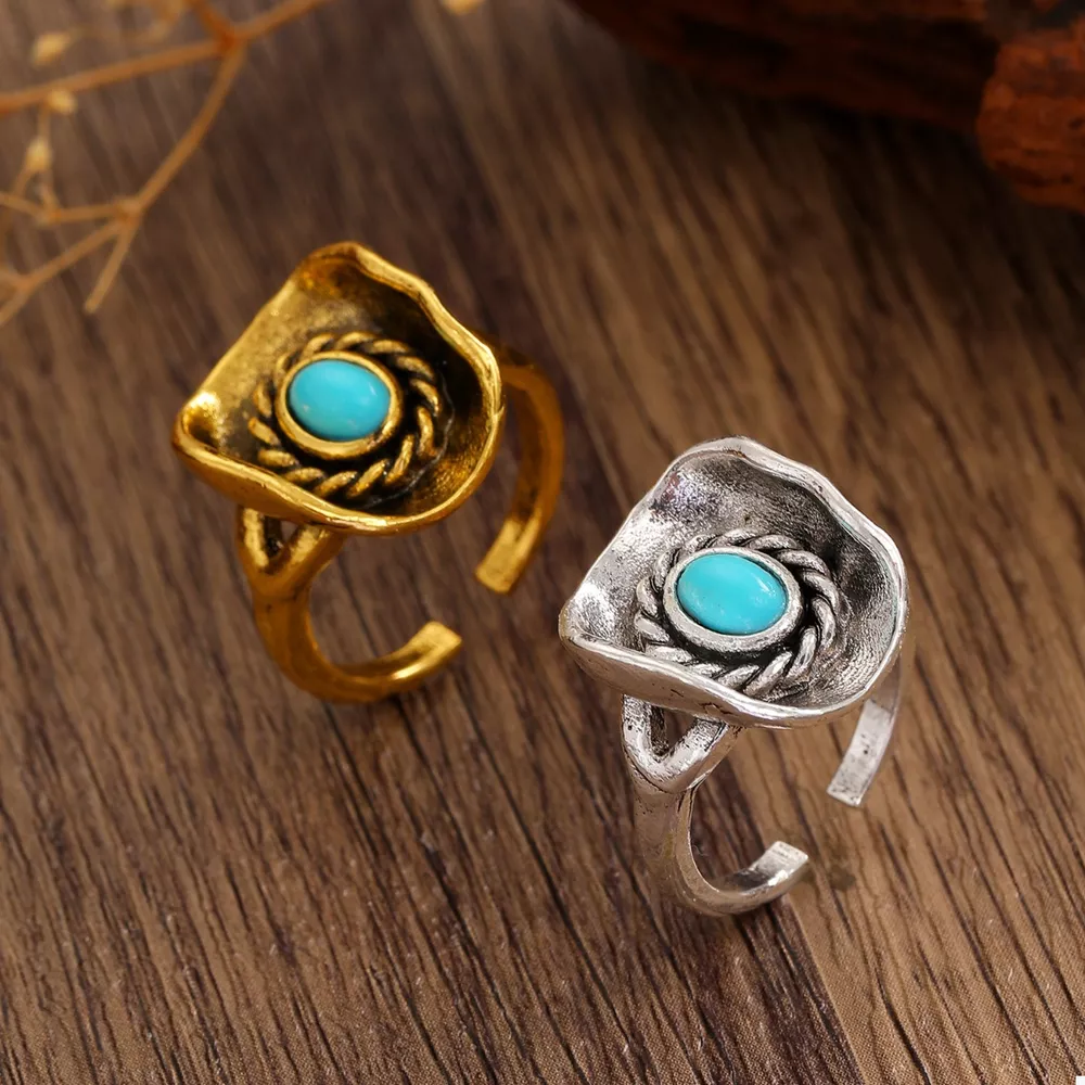 4 Piece Vintage Western Style Bull Head Rings, image 5