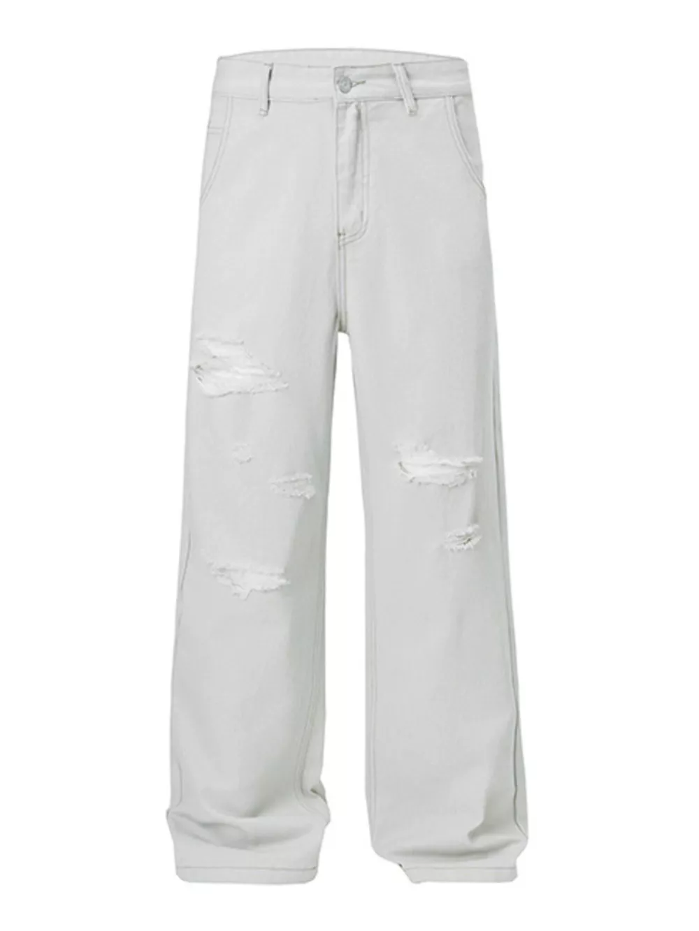 Men's Distressed Wide Leg Jeans, image 3