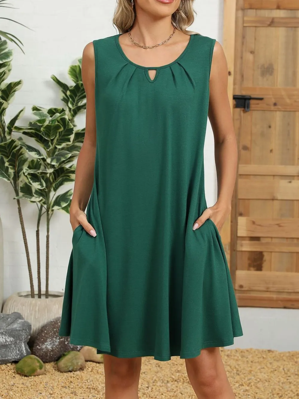 Round Neck Sleeveless Dress, image 6
