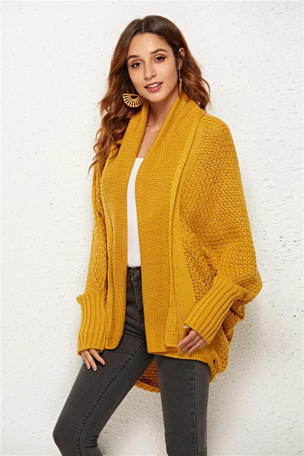 Open Front Batwing Sleeve Cardigan, image 27