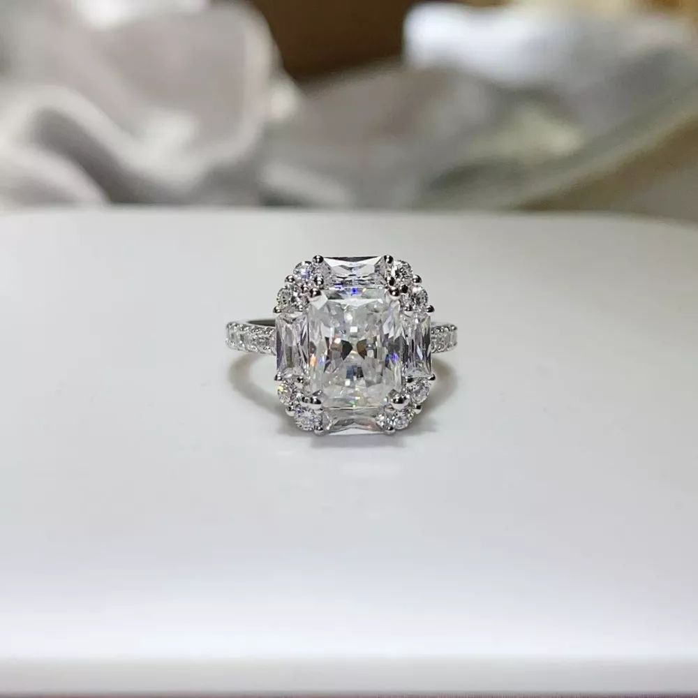 3 Carat Moissanite 925 Sterling Silver Ring