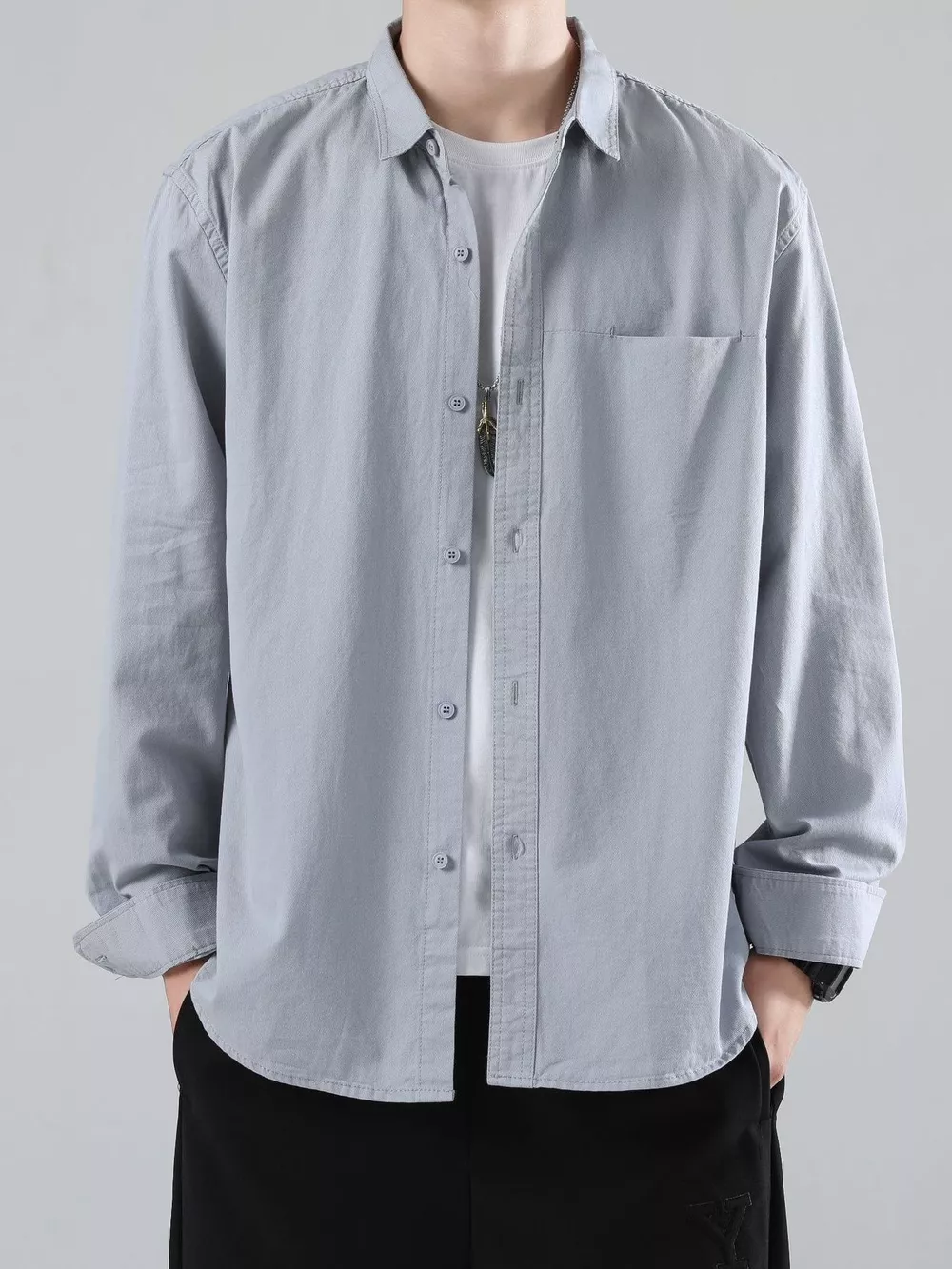 Men's Full Size Button-Up Casual Shirt Plus Size, image 9