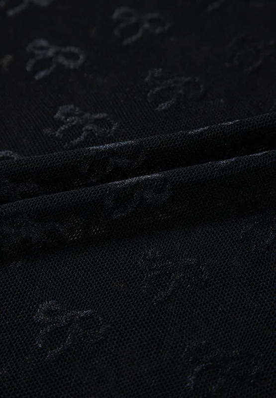 Bow Round Neck Long Sleeve Top, image 3